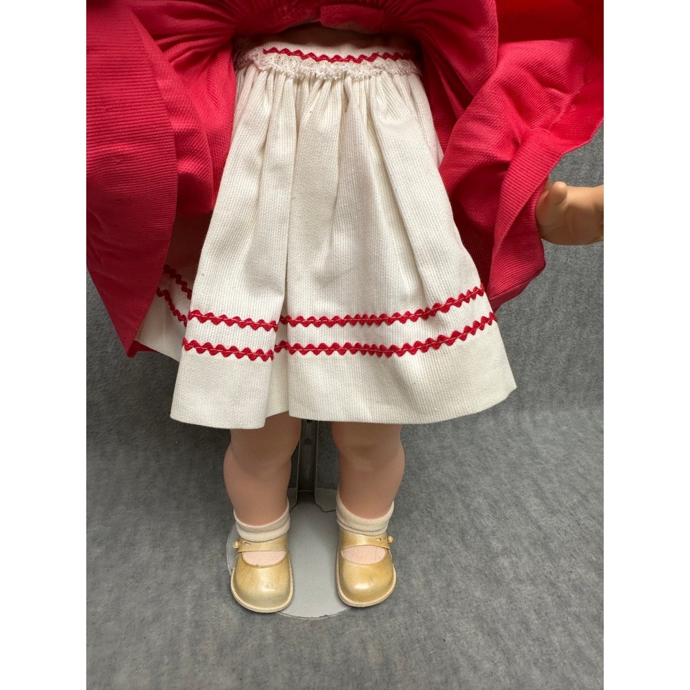 Madame Alexander Vintage Doll Girl 18in Pink Coat Dress Bonnet  Retro - Picture 10 of 14